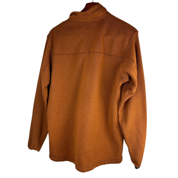 Sitka Gear Fortitude Pullover Sweatshirt Fleece Half Zip Rust Orange Men's Large - Picture 12 of 13